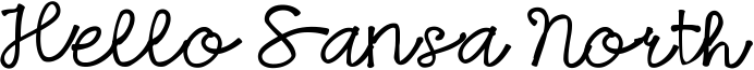 Hello Sansa North Font