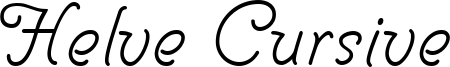 Helve Cursive Font