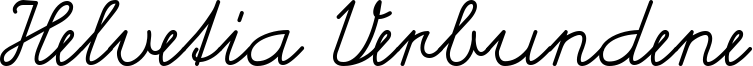 Helvetia Verbundene Font