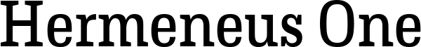 Hermeneus One Font
