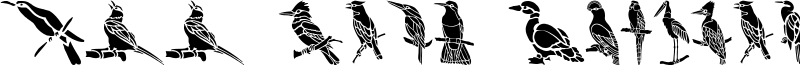 HFF Bird Stencil Font