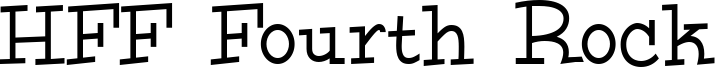 HFF Fourth Rock Font