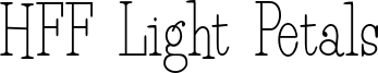 HFF Light Petals Font