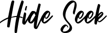 Hide Seek Font