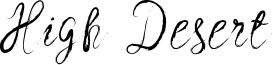 High Desert Font