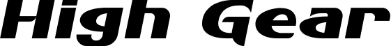 High Gear Font