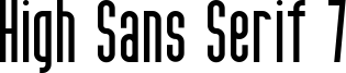 High Sans Serif 7 Font