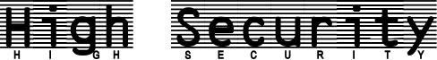 High Security Font