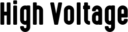 High Voltage Font