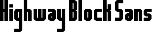 Highway Block Sans Font