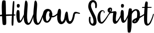 Hillow Script Font