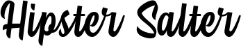 Hipster Salter Font