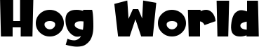 Hog World Font