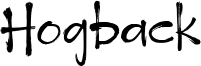 Hogback Font
