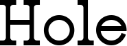 Hole Font