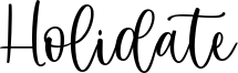 Holidate Font
