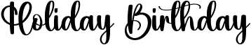 Holiday Birthday Font