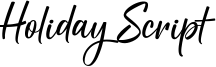 Holiday Script Font