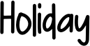 Holiday Font