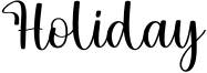 Holiday Font