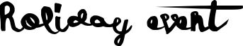 Holiday Event Font