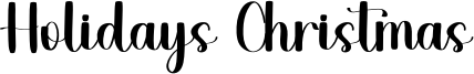 Holidays Christmas Font