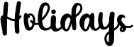 Holidays Font