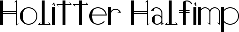Holitter Halfimp Font