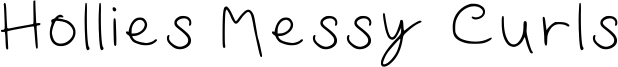 Hollies Messy Curls Font