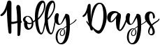 Holly Days Font