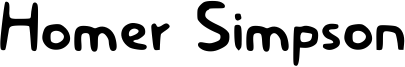 Homer Simpson Font