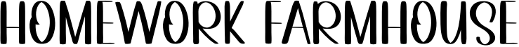 Homework Farmhouse Font