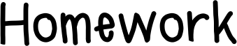 Homework Font