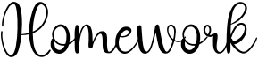 Homework Font