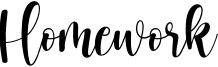 Homework Font