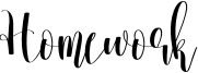 Homework Font