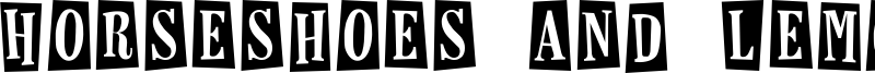 Horseshoes and Lemonade Font