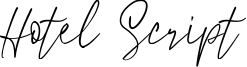Hotel Script Font