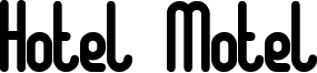 Hotel Motel Font