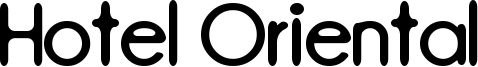 Hotel Oriental Font
