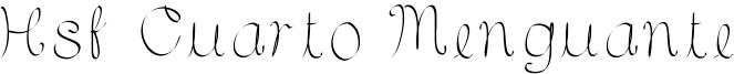 Hsf Cuarto Menguante Font