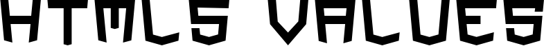 HTML5 Values Font