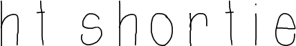 Ht Shortie Font