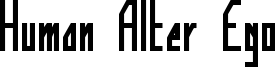 Human Alter Ego Font