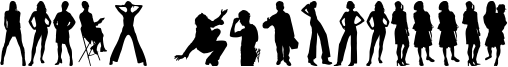 Human Silhouettes Font
