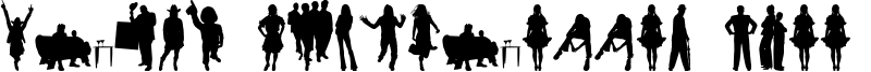 Human Silhouettes Free Six Font