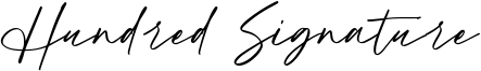 Hundred Signature Font