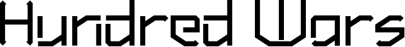 Hundred Wars Font