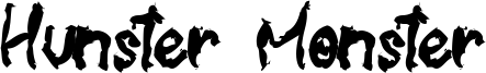 Hunster Monster Font