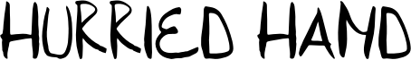 Hurried Hand Font
